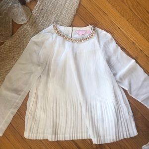 Ted Baker pleated Boise and bejeweled collar